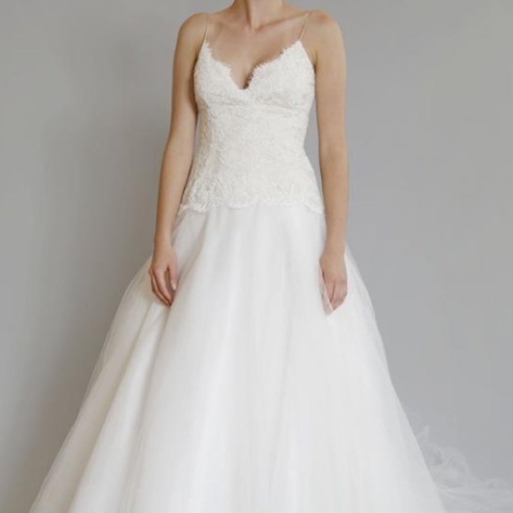 Monique Lhuillier Silk Lace Bodice size M